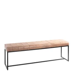 Wohnen Küchenbänke|Esszimmerbänke*Leder Polsterbank in Braun - Eccossi