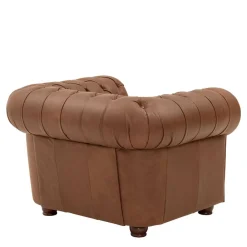 Wohnen Leder Polstergarnitur Chesterfield - Gonron (dreiteilig)