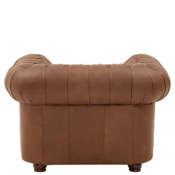 Wohnen Leder Polstergarnitur Chesterfield - Gonron (dreiteilig)