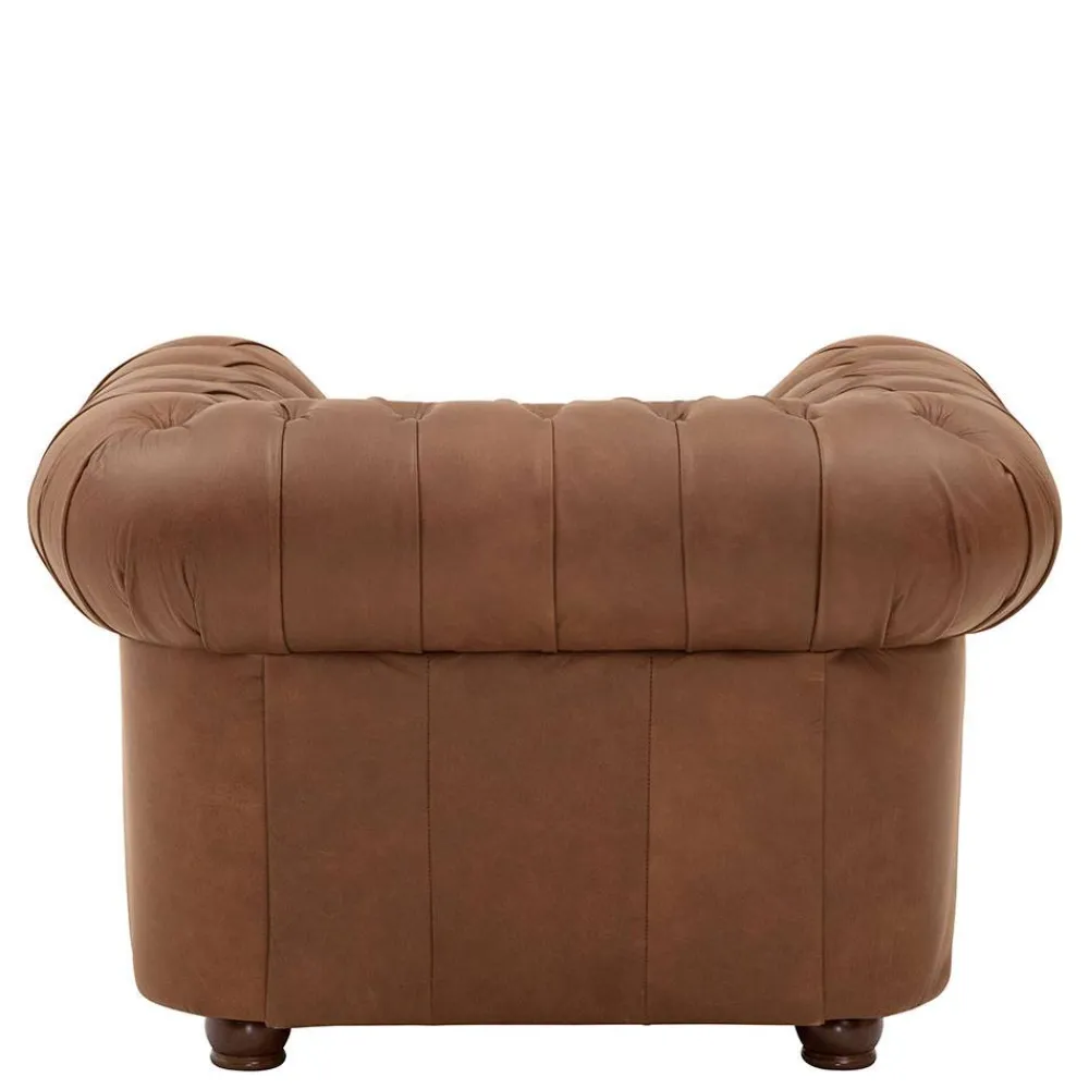 Wohnen Leder Polstergarnitur Chesterfield - Gonron (dreiteilig)