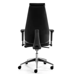 Wohnen Bürostühle*Leder Schreibtischstuhl in Schwarz - Bostaoro