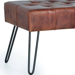 Wohnen Küchenbänke|Esszimmerbänke*Lederbank mit Knopfheftungen - Nofre