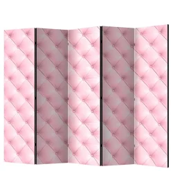 Wohnen Vintage Möbel*Leinwand Paravent in Rosa - Chesterfield - Mitalona