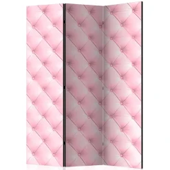 Wohnen Vintage Möbel*Leinwand Paravent in Rosa - Chesterfield - Mitalona