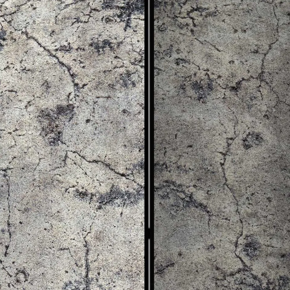 Wohnen Leinwand Paravent in Steinoptik Grau - Contessa