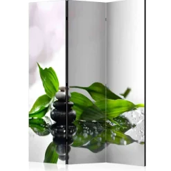 Wohnen Paravents|Asiatische Möbel*Leinwand Raumtrenner mit Zen Foto Druck - Anvidia