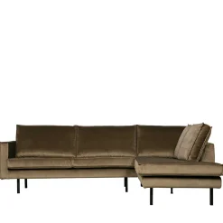 Wohnen L-Form Wohnzimmer Sofa in Taupe Samt - Museo