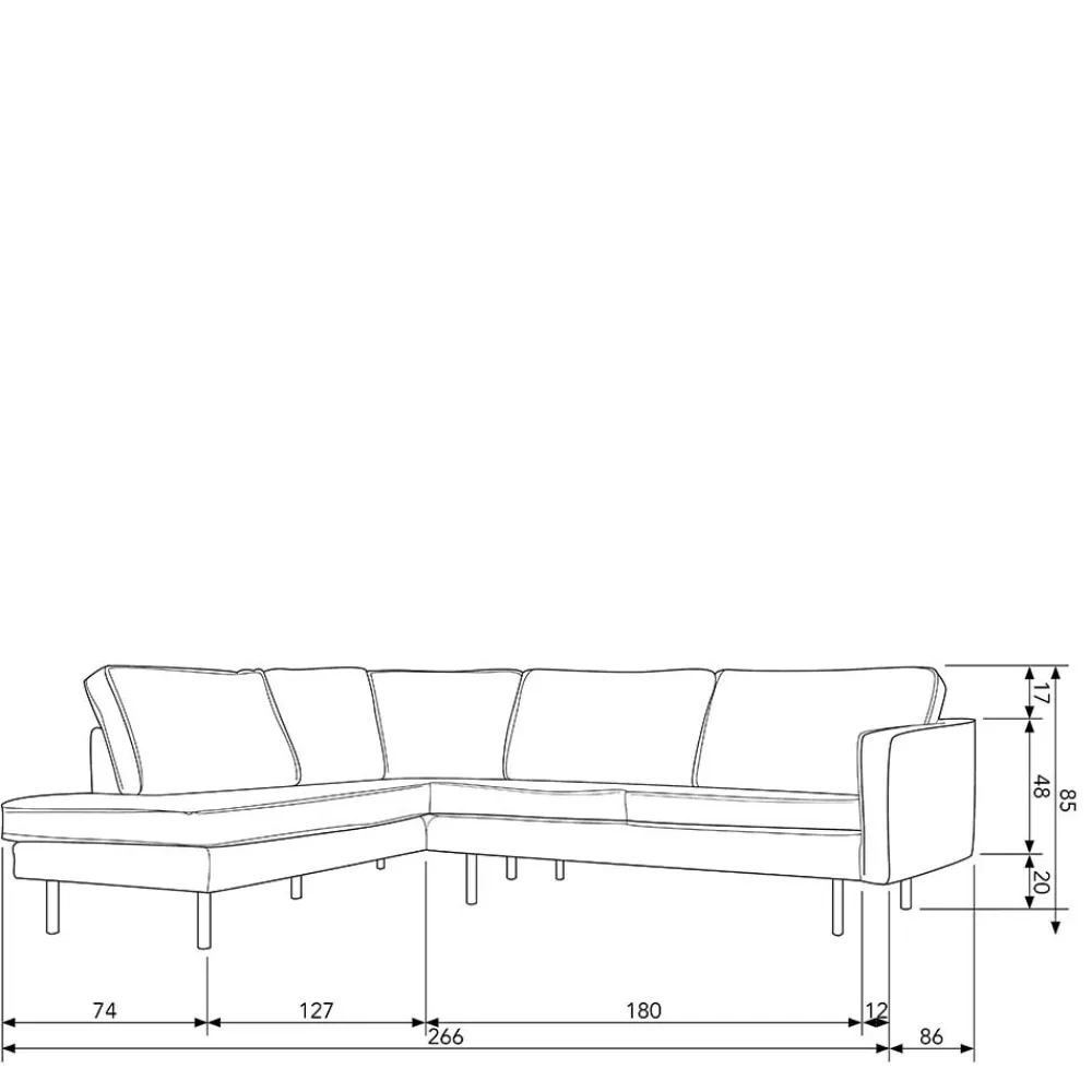 Wohnen L-Form Wohnzimmer Sofa in Taupe Samt - Museo