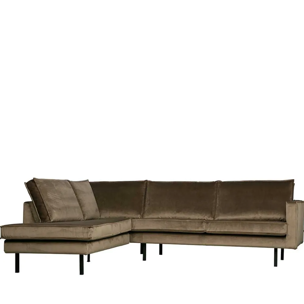 Wohnen L-Form Wohnzimmer Sofa in Taupe Samt - Museo