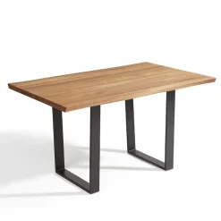 Wohnen Live Edge Esstisch aus Wildeiche & Stahl - Sympatia