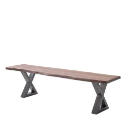 Wohnen Live Edge Esszimmerbank in Walnuss Braun - Cary