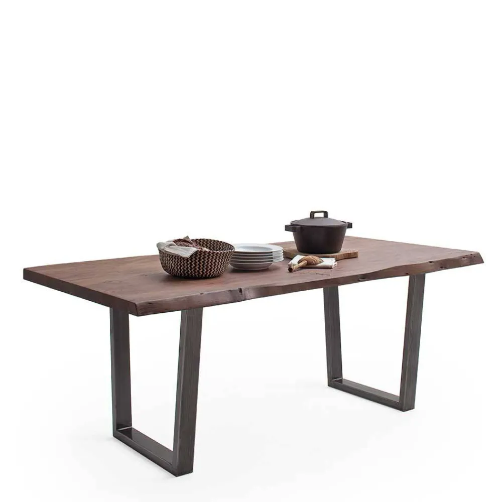 Wohnen Live Edge Tisch in Walnuss Braun - Typhanie