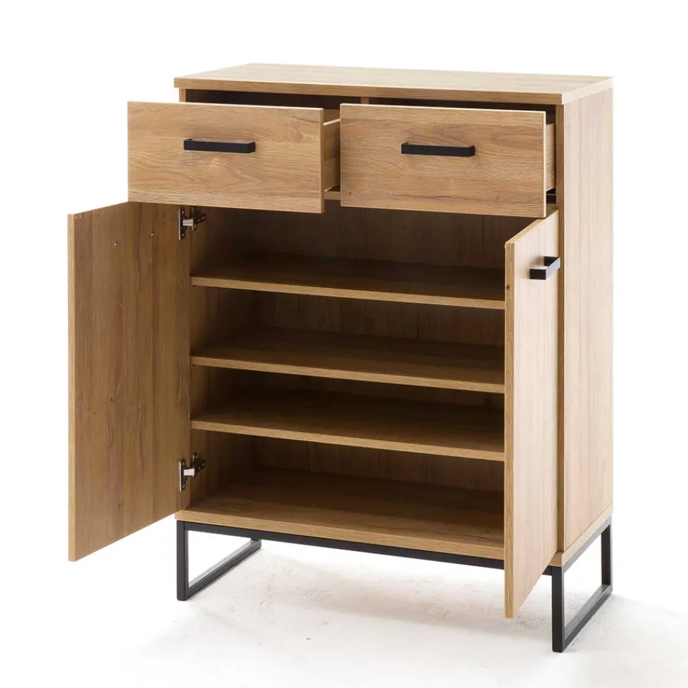 Wohnen Glasmöbel|Diele Komplett*Loft Möbel für Flur im Set - Truvisas (fünfteilig)