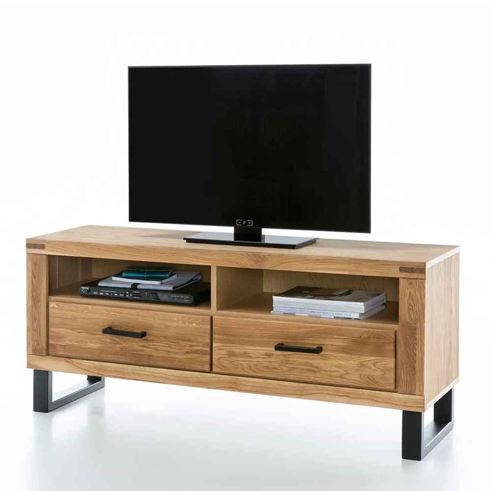 Wohnen Loft TV Kommode aus teilmassiver Wildeiche - Arello