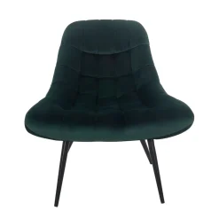 Wohnen Retro Möbel|Sessel & Hocker*Lounge Samtstuhl in Dunkelgrün - Tomjan