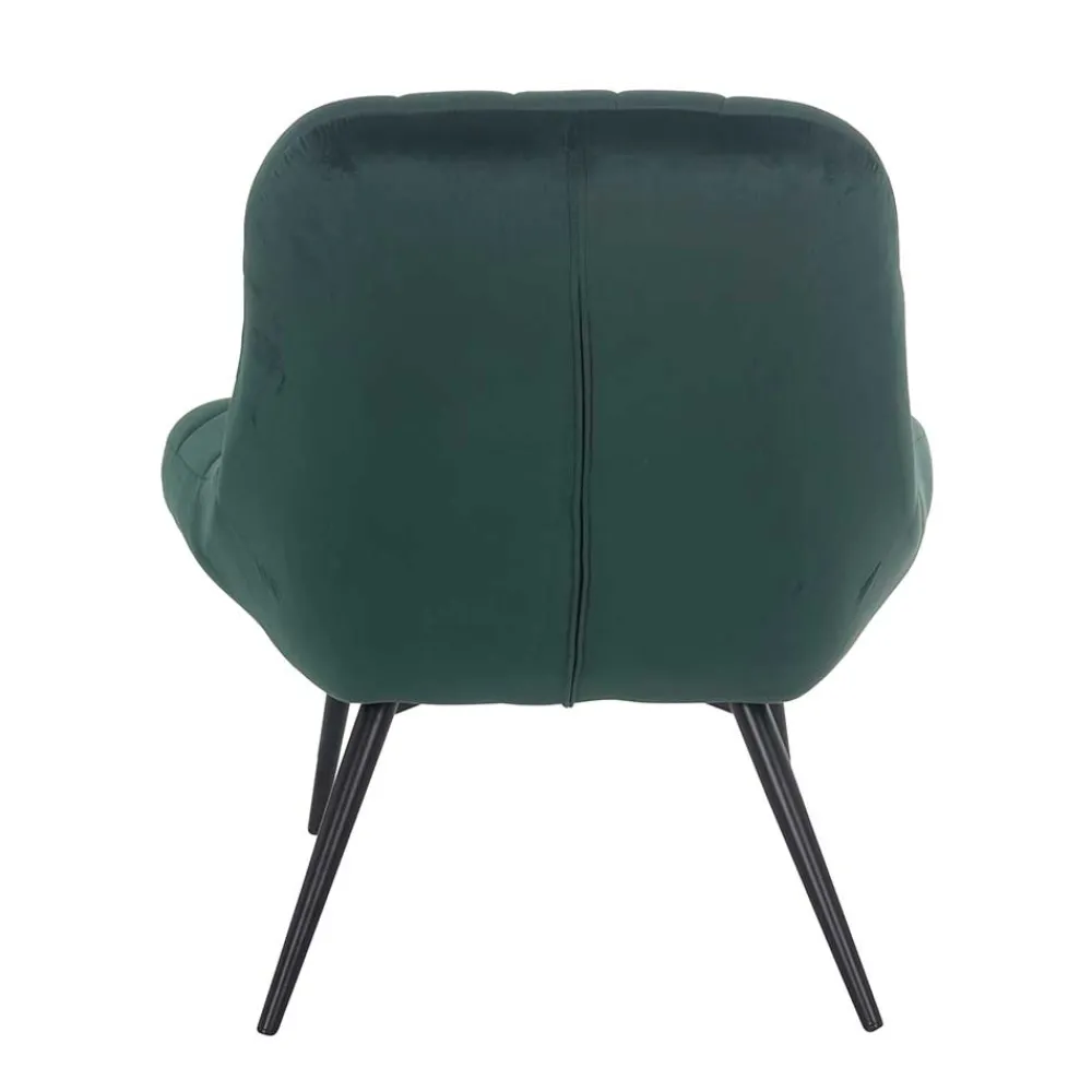 Wohnen Retro Möbel|Sessel & Hocker*Lounge Samtstuhl in Dunkelgrün - Tomjan