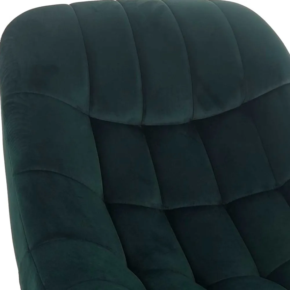 Wohnen Retro Möbel|Sessel & Hocker*Lounge Samtstuhl in Dunkelgrün - Tomjan