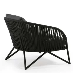 Wohnen Sessel|Rattanmöbel*Lounge Sessel aus Kordel Geflecht & Stahl - Magona