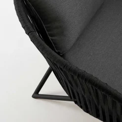 Wohnen Sessel|Rattanmöbel*Lounge Sessel aus Kordel Geflecht & Stahl - Magona