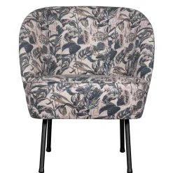 Wohnen Retro Möbel|Sessel*Lounge Sessel aus Samt mit floralem Dessin - Rosco