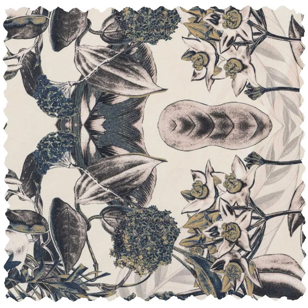 Wohnen Retro Möbel|Sessel*Lounge Sessel aus Samt mit floralem Dessin - Rosco