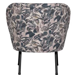 Wohnen Retro Möbel|Sessel*Lounge Sessel aus Samt mit floralem Dessin - Rosco