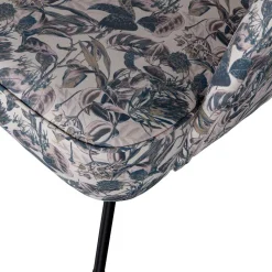 Wohnen Retro Möbel|Sessel*Lounge Sessel aus Samt mit floralem Dessin - Rosco