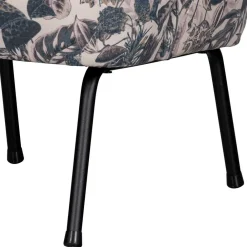 Wohnen Retro Möbel|Sessel*Lounge Sessel aus Samt mit floralem Dessin - Rosco