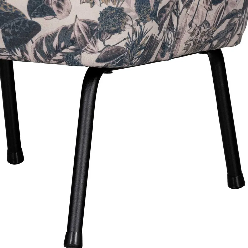 Wohnen Retro Möbel|Sessel*Lounge Sessel aus Samt mit floralem Dessin - Rosco