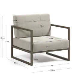 Wohnen Lounge Sessel in Hellgrau & Dunkelgrün - Turkeni