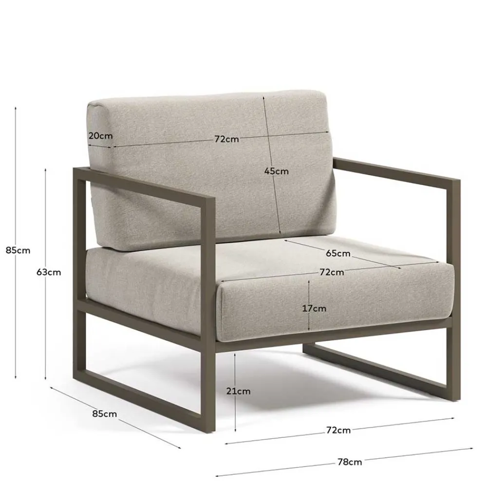 Wohnen Lounge Sessel in Hellgrau & Dunkelgrün - Turkeni