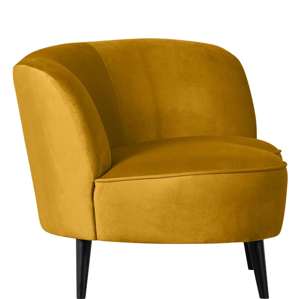 Wohnen Lounge Sessel in Ocker Gelb Samt - Srimanko
