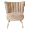 Wohnen Sessel & Hocker|Retro Möbel*Loungesessel in Beige und Buche Natur - Lianzo