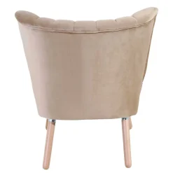 Wohnen Sessel & Hocker|Retro Möbel*Loungesessel in Beige und Buche Natur - Lianzo