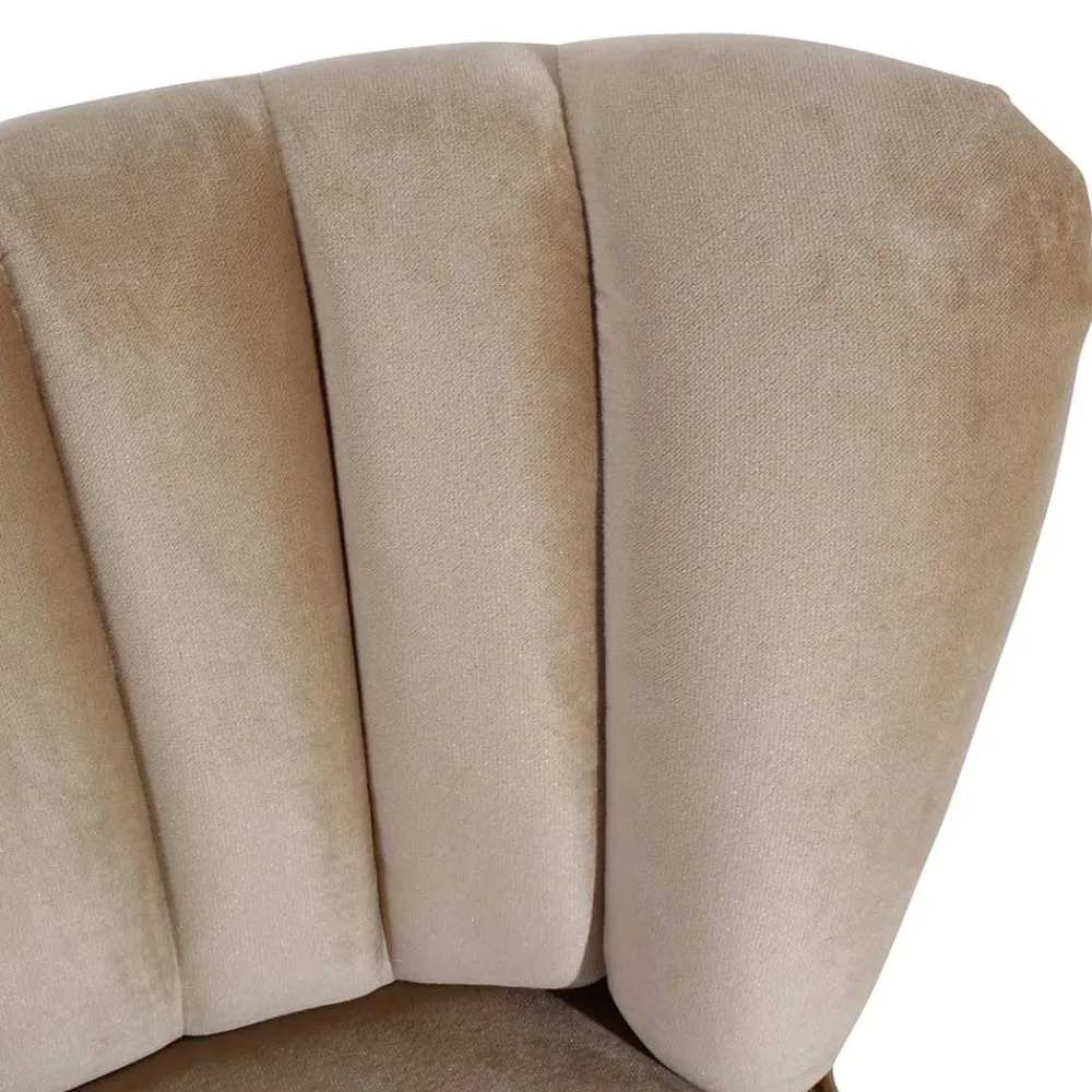 Wohnen Sessel & Hocker|Retro Möbel*Loungesessel in Beige und Buche Natur - Lianzo