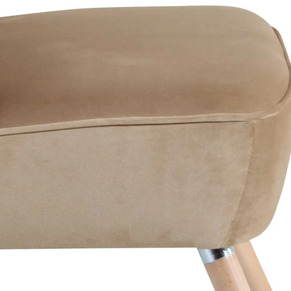 Wohnen Sessel & Hocker|Retro Möbel*Loungesessel in Beige und Buche Natur - Lianzo