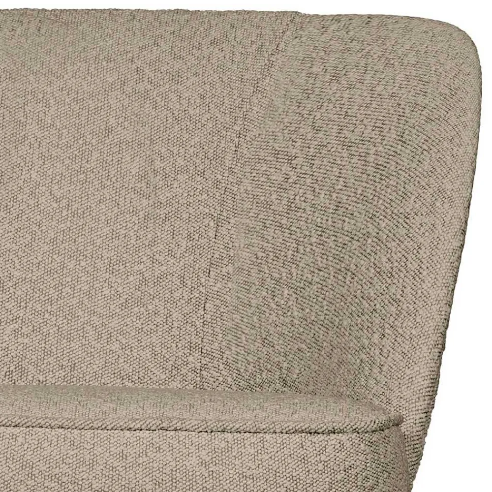 Wohnen Retro Möbel|Sofas*Loungesofa aus Boucle Stoff in Beige - Laderla