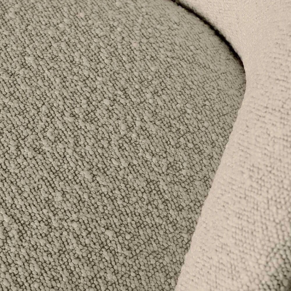 Wohnen Retro Möbel|Sofas*Loungesofa aus Boucle Stoff in Beige - Laderla