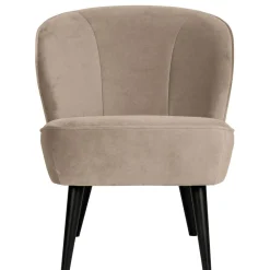 Wohnen Loungestuhl aus Samt in Khaki - Griffina