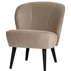 Wohnen Loungestuhl aus Samt in Khaki - Griffina