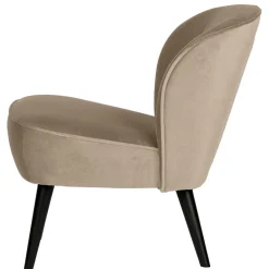 Wohnen Loungestuhl aus Samt in Khaki - Griffina