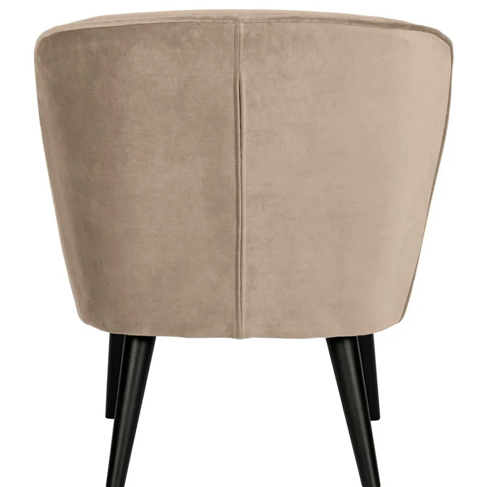 Wohnen Loungestuhl aus Samt in Khaki - Griffina