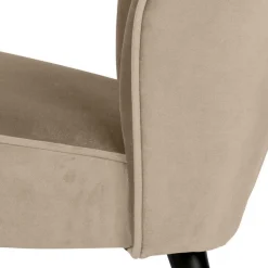 Wohnen Loungestuhl aus Samt in Khaki - Griffina
