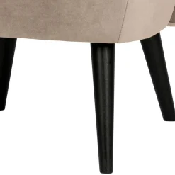 Wohnen Loungestuhl aus Samt in Khaki - Griffina