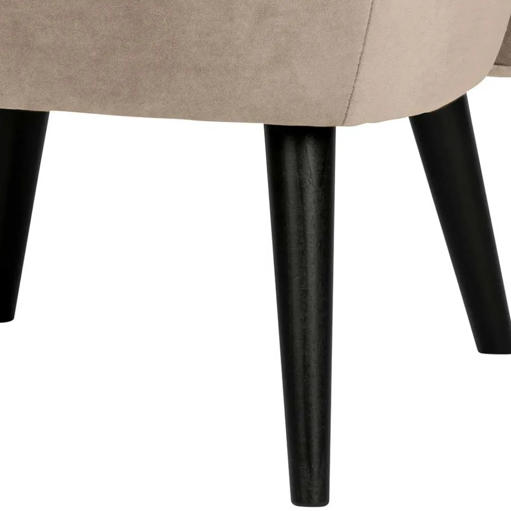 Wohnen Loungestuhl aus Samt in Khaki - Griffina