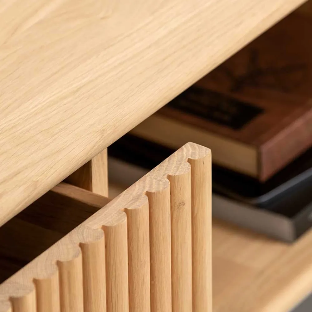 Wohnen Lowboard aus Eiche Massivholz geschliffen - Salottivo