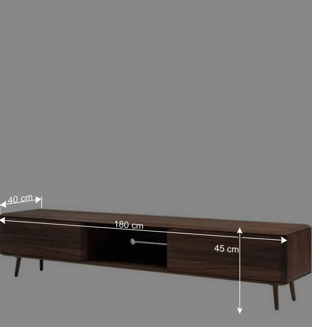 Wohnen Lowboard für Fernseher aus Nussbaum - Rivossa
