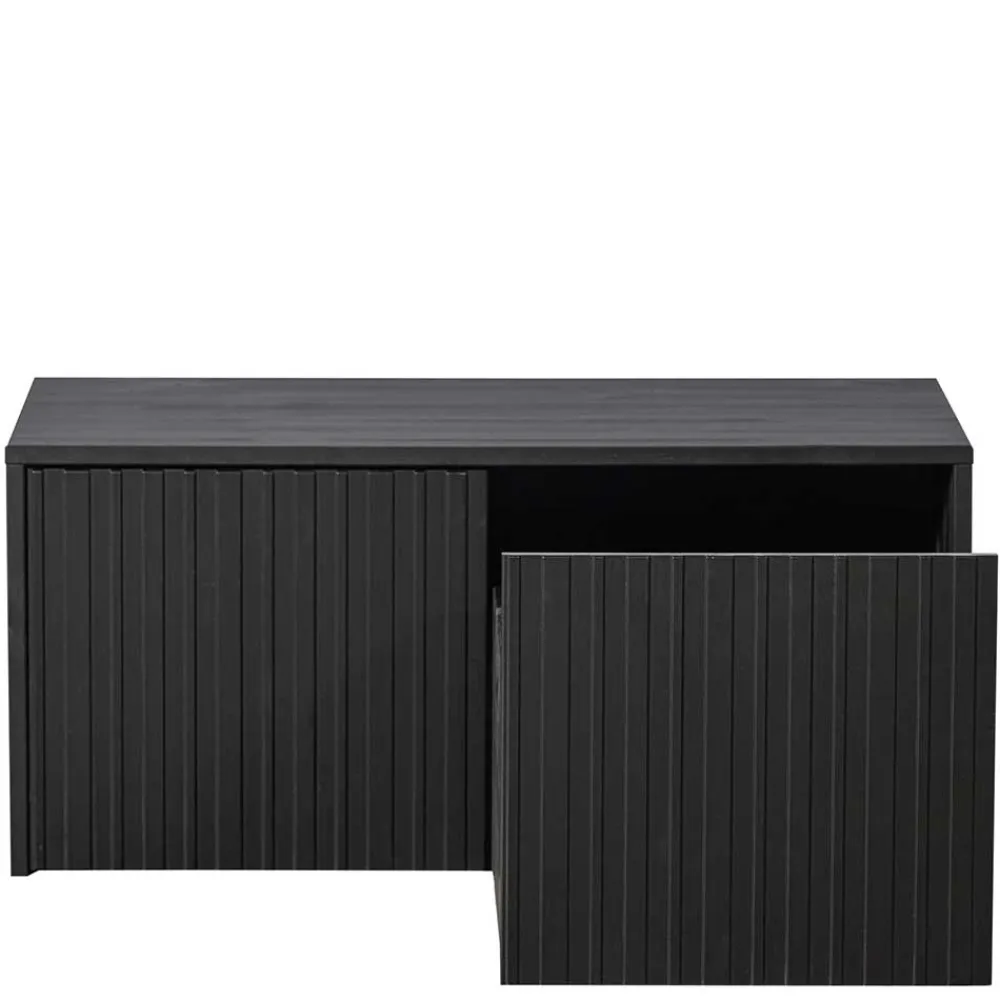 Wohnen Lowboard in Schwarz Kiefer - Gelvins