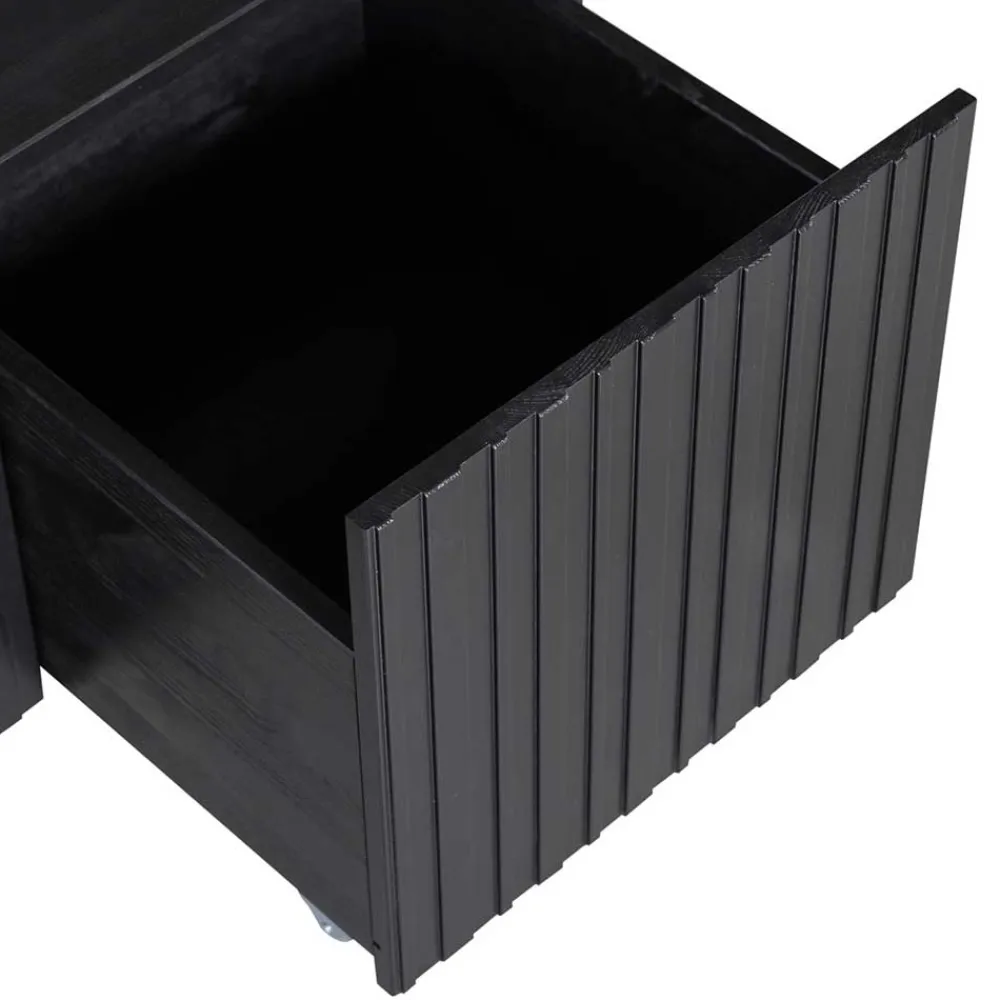 Wohnen Lowboard in Schwarz Kiefer - Gelvins