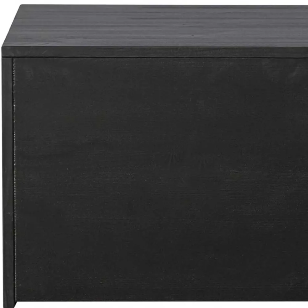 Wohnen Lowboard in Schwarz Kiefer - Gelvins